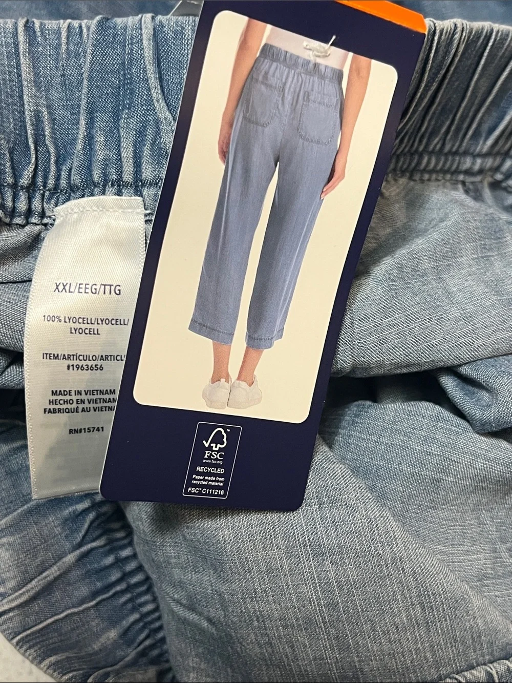 Splendid Blue Pull-On Wide Leg Pants - Picture 5 of 8